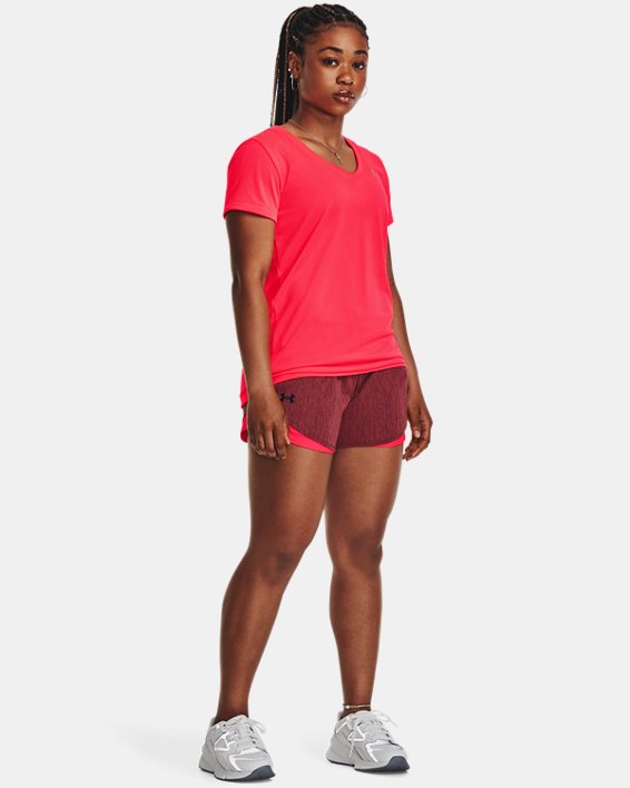 Women's UA Play Up 3.0 Twist Shorts, Red, pdpMainDesktop image number 2